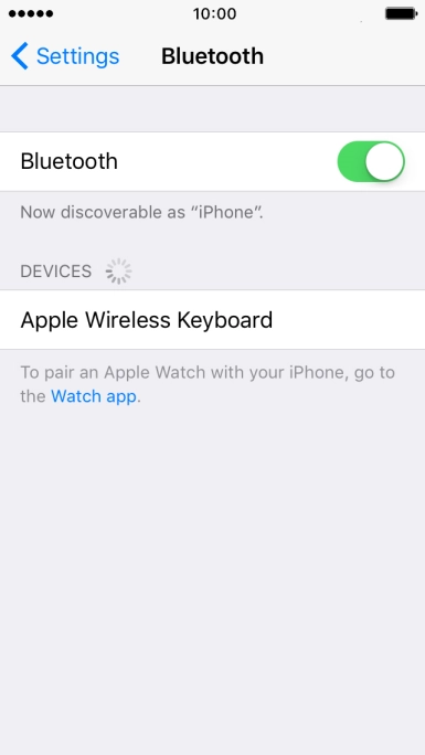 Press the required Bluetooth device and follow the instructions on the screen to pair the device with your phone.