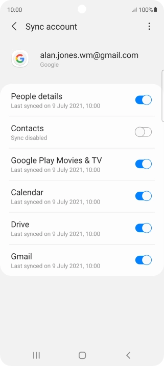 Press the indicator next to 