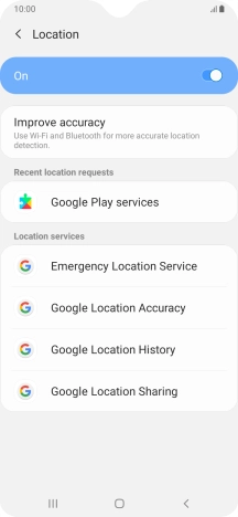 Press Google Location Accuracy.