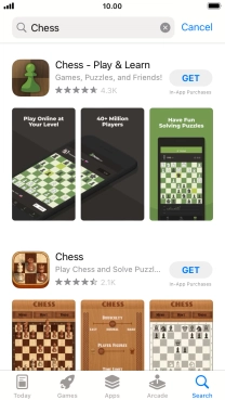 Press the required app.