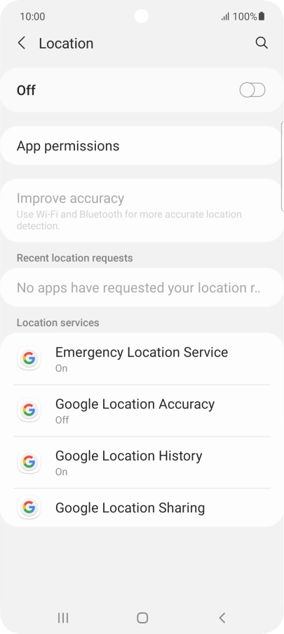 Press the indicator to turn the function on or off.