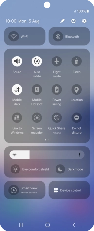 Press the settings icon. Press the settings icon.