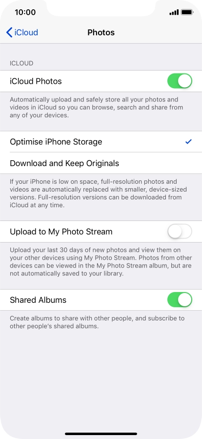 Press the indicator next to 