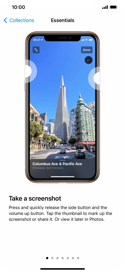 Slide your finger upwards starting from the bottom of the screen to return to the home screen.