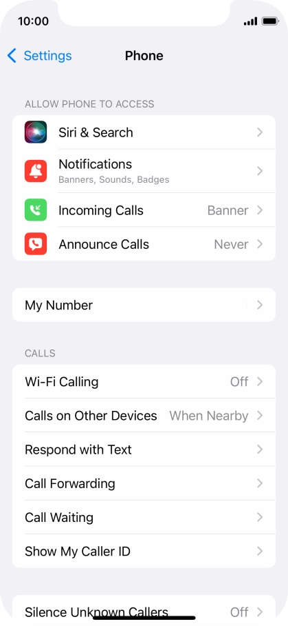 Press Wi-Fi Calling.