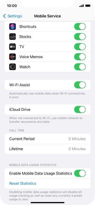 Press the indicator next to 