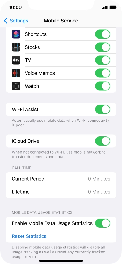 Press the indicator next to 