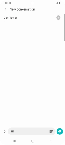 Press the send icon when you've finished your text message.