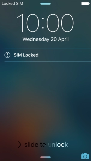 Slide your finger right on the screen.