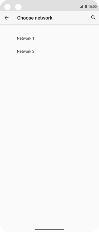 Press the required network.