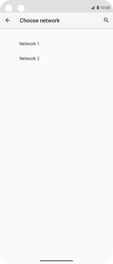 Press the required network.