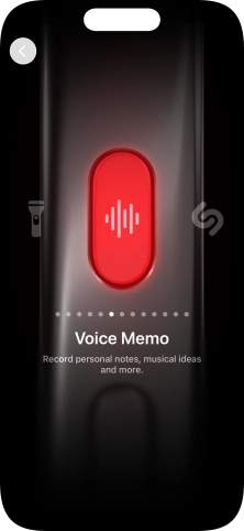 Slide your finger right or left on the screen to select the required function. Slide your finger right or left on the screen to select the required function.