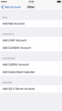 Press Add Mail Account.