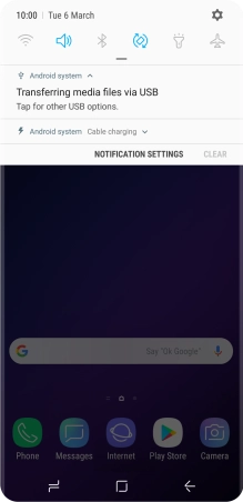 Press Tap for other USB options..