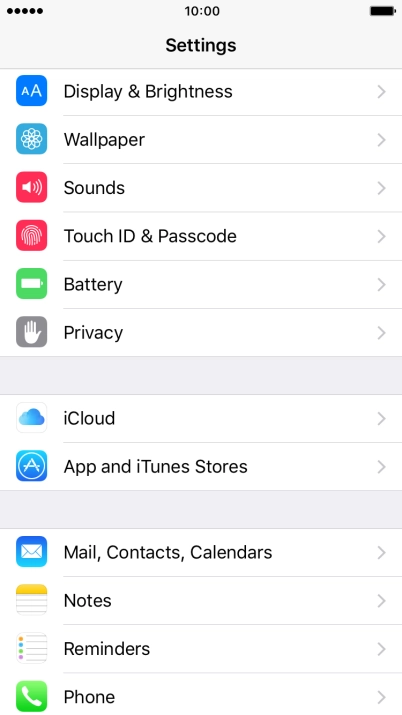 Press Touch ID & Passcode.
