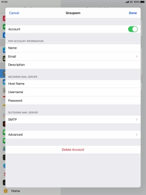 Press SMTP. Press SMTP.