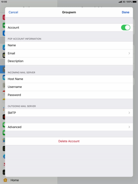 Press SMTP. Press SMTP.