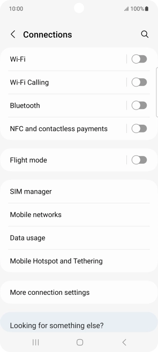 Press Mobile networks.
