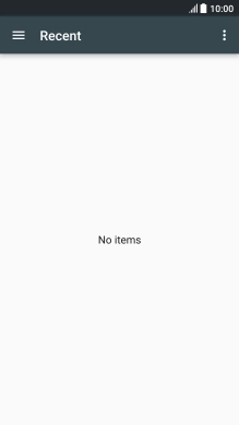 Slide your finger right starting from the left side of the screen.