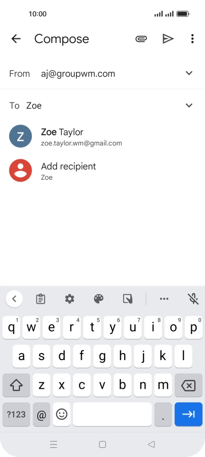 Press the required contact.