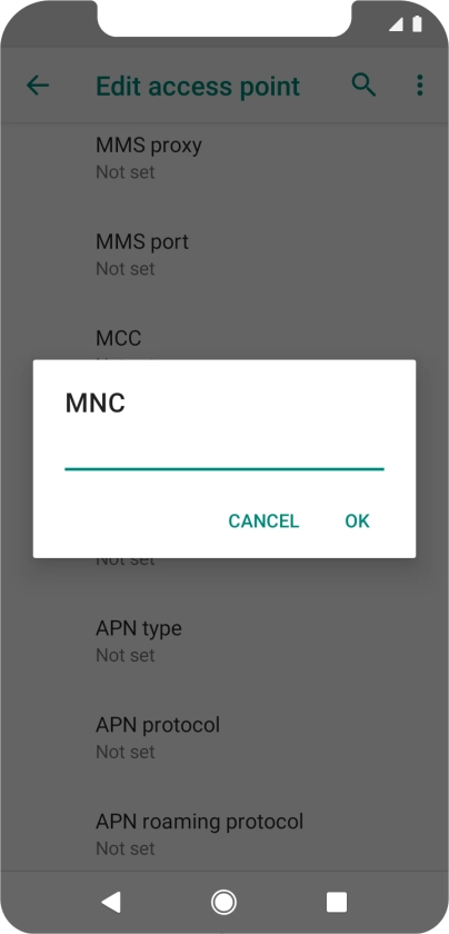 Key in 03 and press OK.