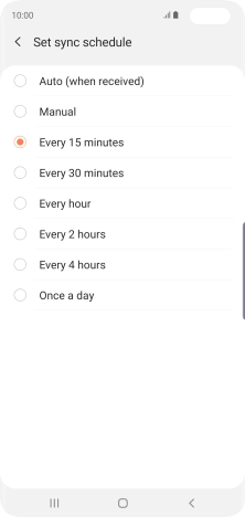 Press the required setting. Press the required setting.
