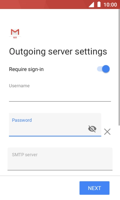Press the field below 