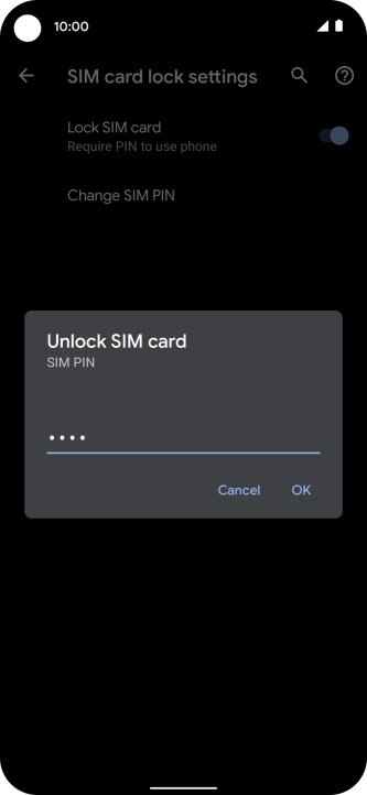Key in your PIN and press OK. Key in your PIN and press OK.