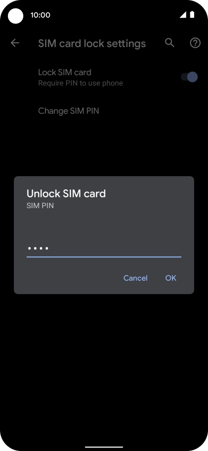 Key in your PIN and press OK. Key in your PIN and press OK.