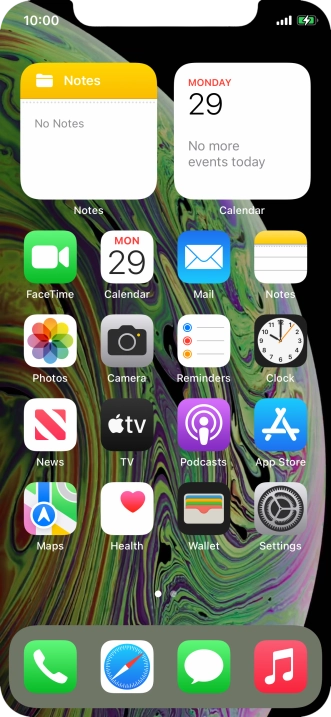 When the battery charging icon is displayed, the battery is charging.