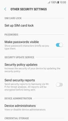 Press Set up SIM card lock.