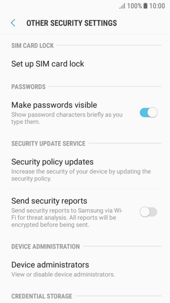 Press Set up SIM card lock.