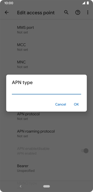 Key in mms and press OK.