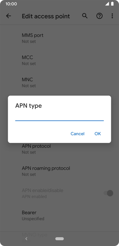 Key in mms and press OK.