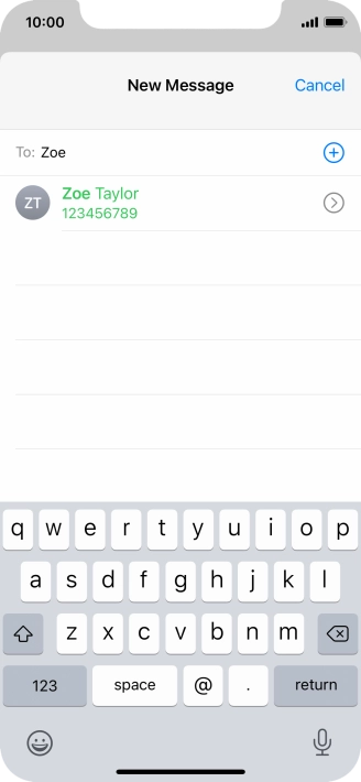 Press the required contact.