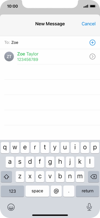 Press the required contact.