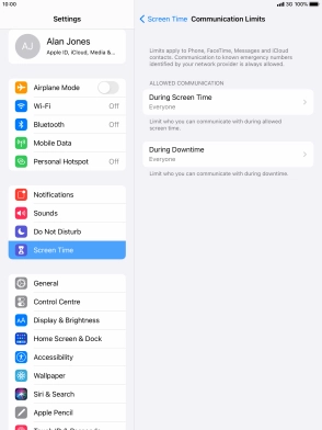 Press During Screen Time.