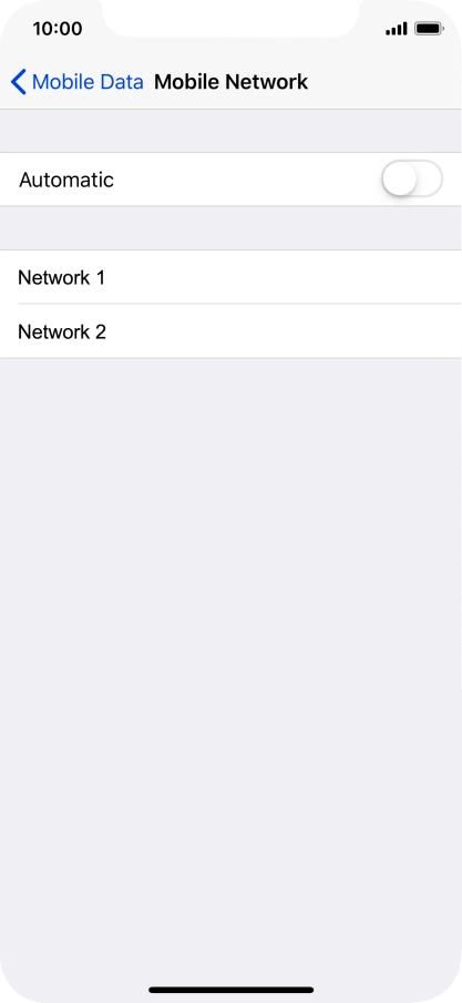 If you turn off the function, press the required network.