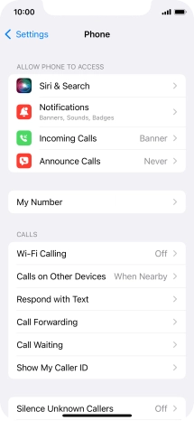 Press Wi-Fi Calling.