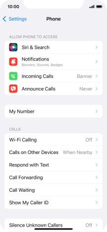 Press Wi-Fi Calling.