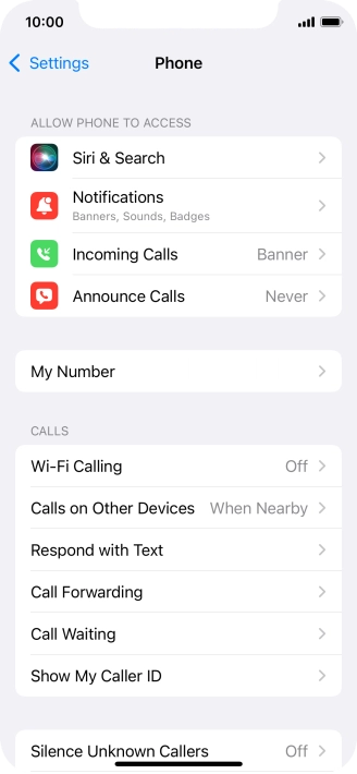 Press Wi-Fi Calling.