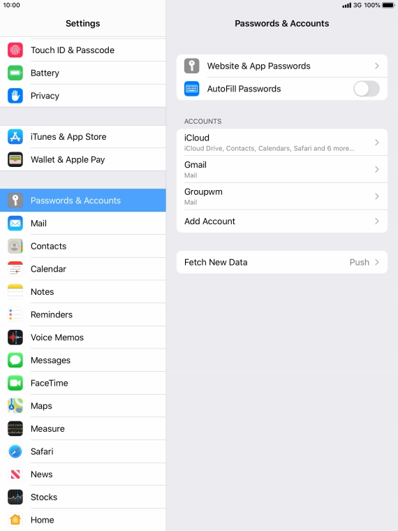 Press the required account. Press the required account.