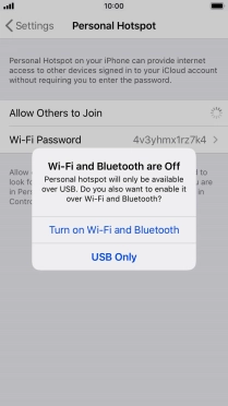 If Wi-Fi is turned off, press Turn on Wi-Fi and Bluetooth.
