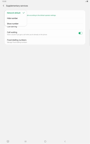 Press Show number to turn on caller identification.