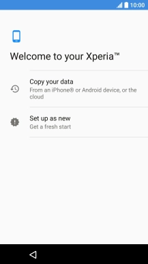 You can transfer the contents of another phone to your phone when it's activated for the first time and after a factory reset. When this screen is displayed, your phone is ready to transfer contents from another phone.