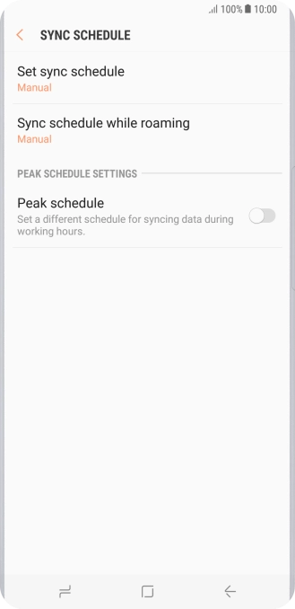 Press Set sync schedule.
