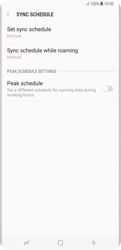 Press Set sync schedule.