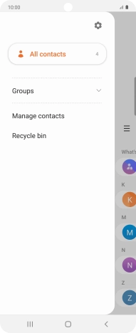 Press Manage contacts.