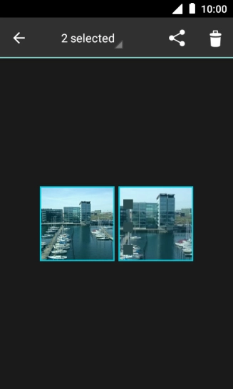 Press the share icon.