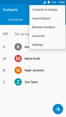 Press Import/Export.